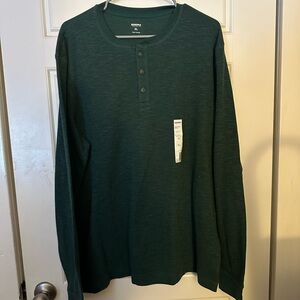 Sonoma Forest Green Men's Long Sleeve Henley